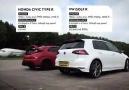 Honda Civic Type R & VW Golf R